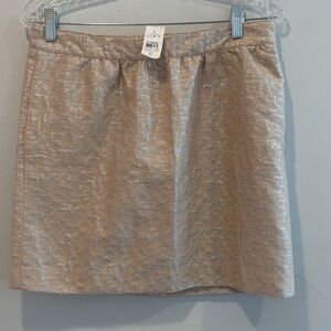 LOFT Metallic Gold Mini Skirt